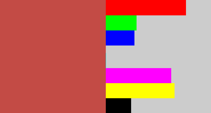 Hex color #c34b45 - reddish