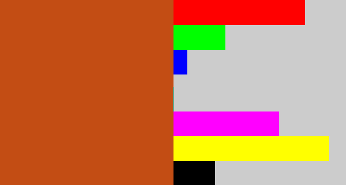 Hex color #c34d14 - brick orange