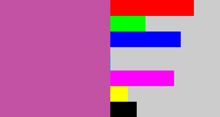 Hex color #c351a4 - purplish pink