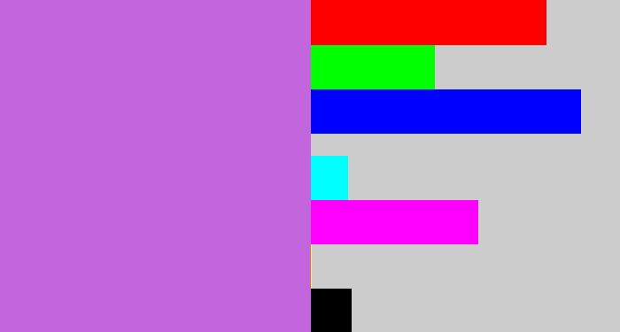 Hex color #c366dd - orchid