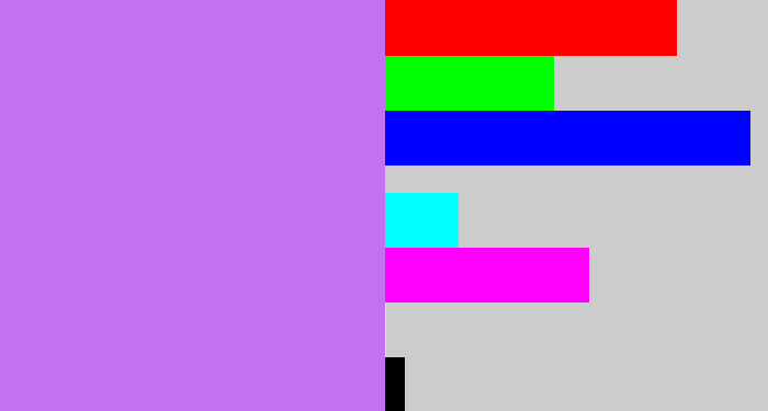 Hex color #c371f1 - light purple