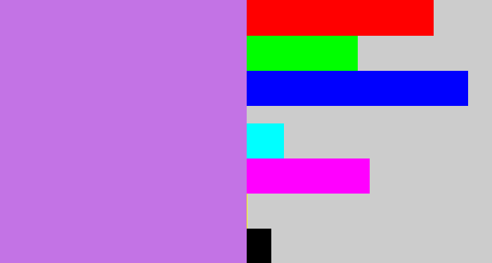 Hex color #c373e5 - light purple