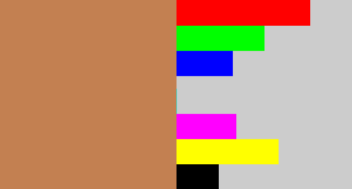 Hex color #c38051 - light brown