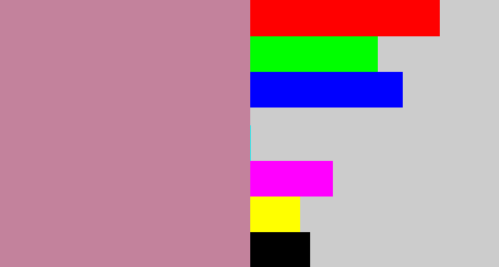 Hex color #c3829c - grey pink