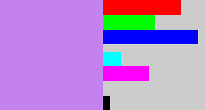 Hex color #c382ed - light purple