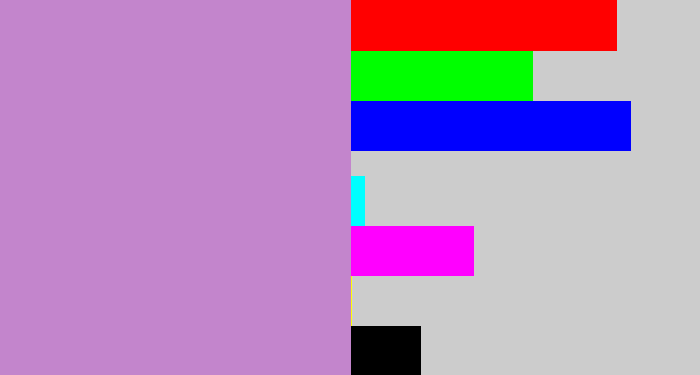 Hex color #c385cc - pale purple