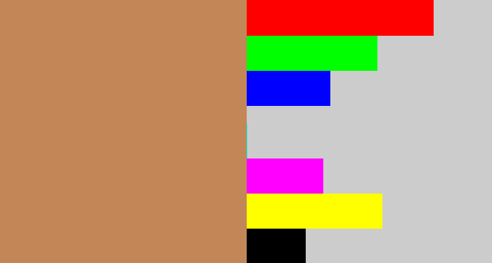 Hex color #c38657 - light brown