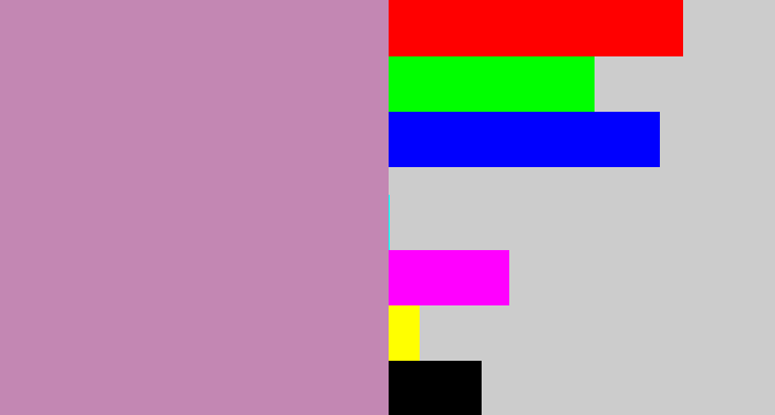 Hex color #c387b3 - light mauve