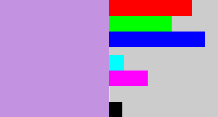 Hex color #c392e0 - pale purple