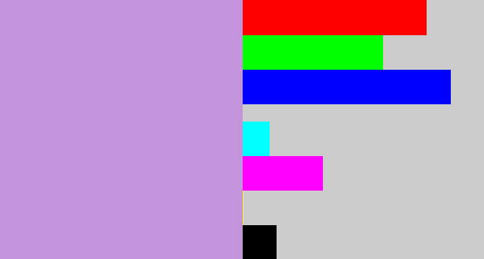 Hex color #c393dc - pale purple