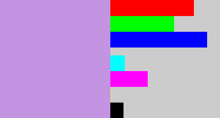Hex color #c394e1 - pale purple