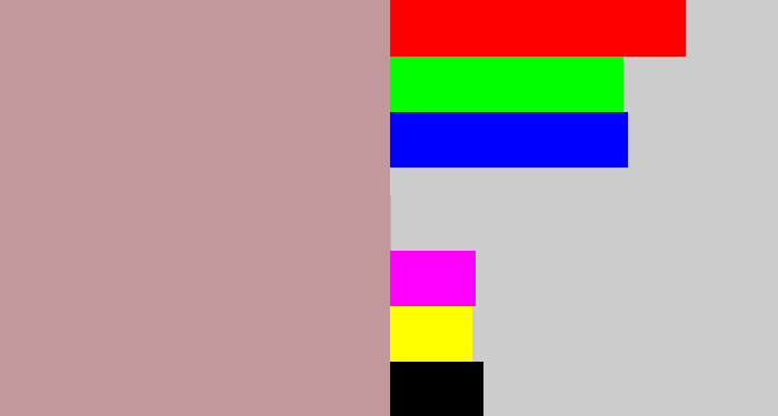Hex color #c3989b - grey pink