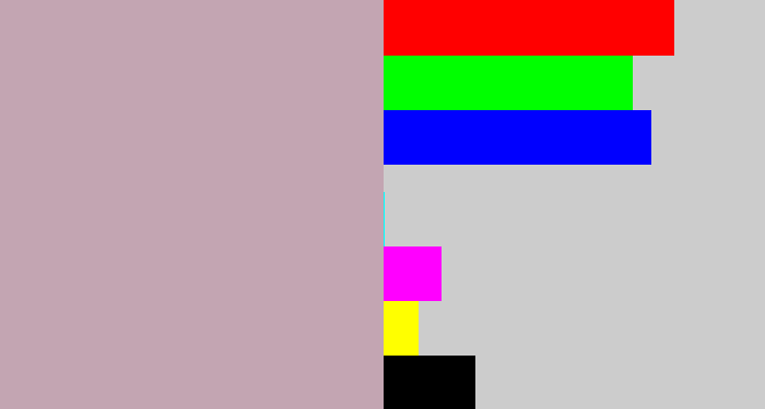 Hex color #c3a5b2 - pinkish grey