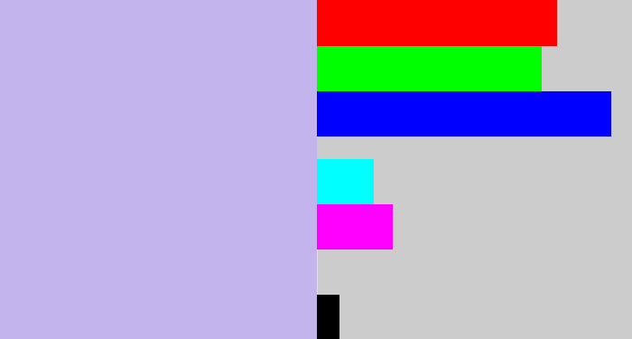 Hex color #c3b4ed - pale violet