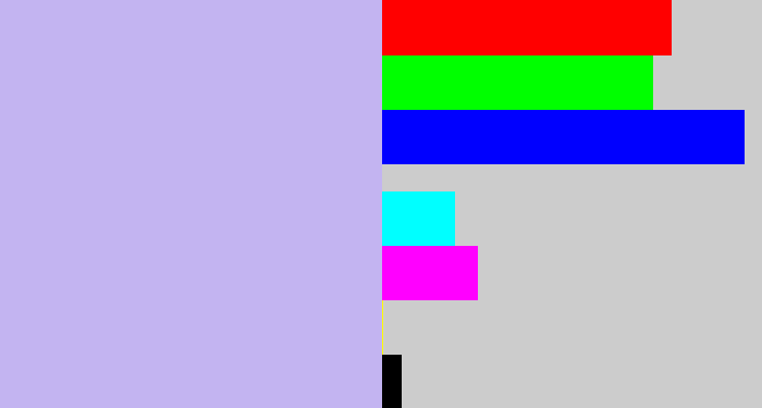 Hex color #c3b4f1 - pale violet