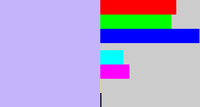 Hex color #c3b4fc - pale violet