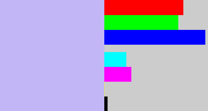 Hex color #c3b6f7 - pale violet