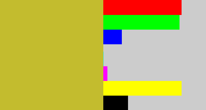 Hex color #c3bc2e - puke yellow