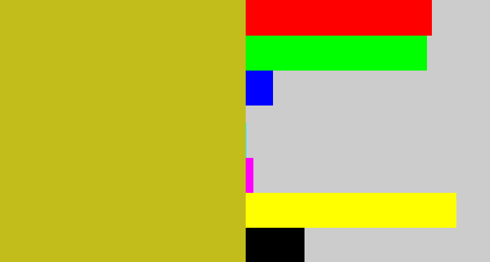 Hex color #c3bd1b - puke yellow