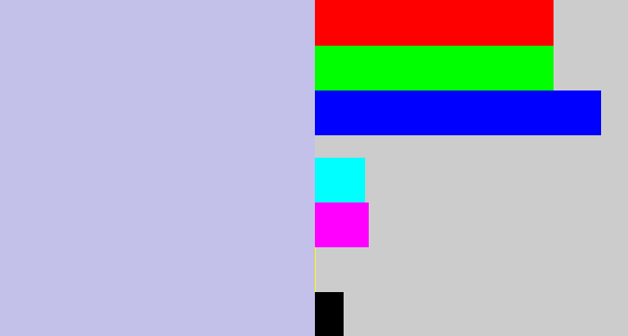 Hex color #c3c1e9 - light blue grey