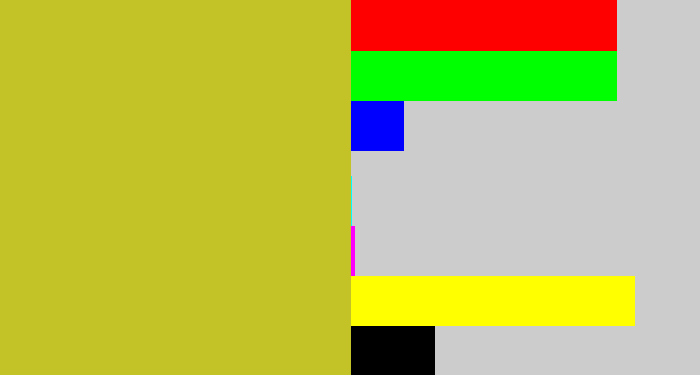 Hex color #c3c226 - puke yellow