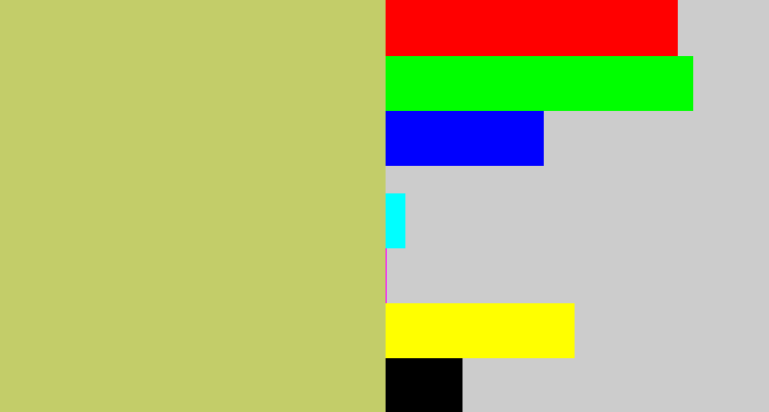 Hex color #c3cd69 - greenish beige