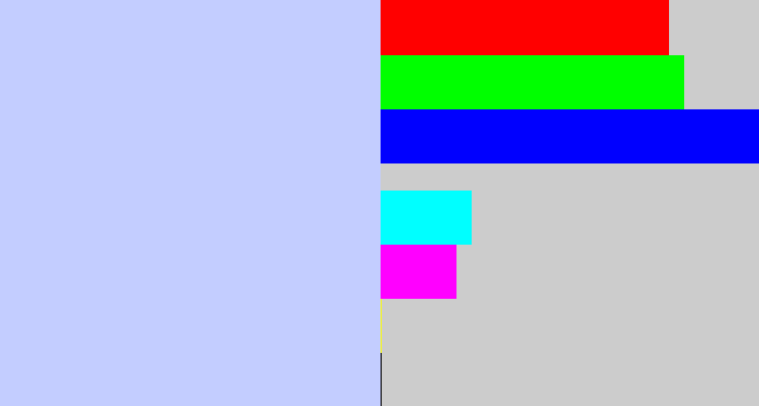 Hex color #c3cdff - light periwinkle