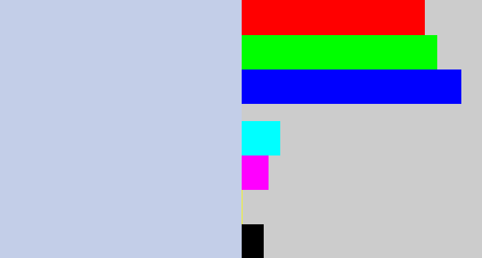 Hex color #c3cee8 - light blue grey