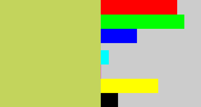 Hex color #c3d45c - greenish beige
