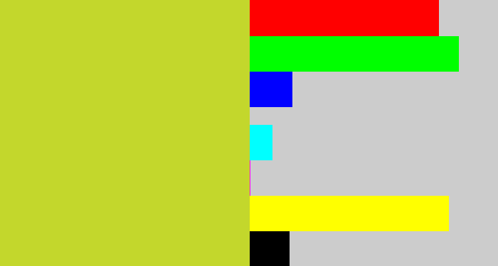 Hex color #c3d72c - sickly yellow