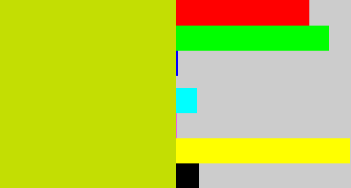 Hex color #c3de03 - green/yellow