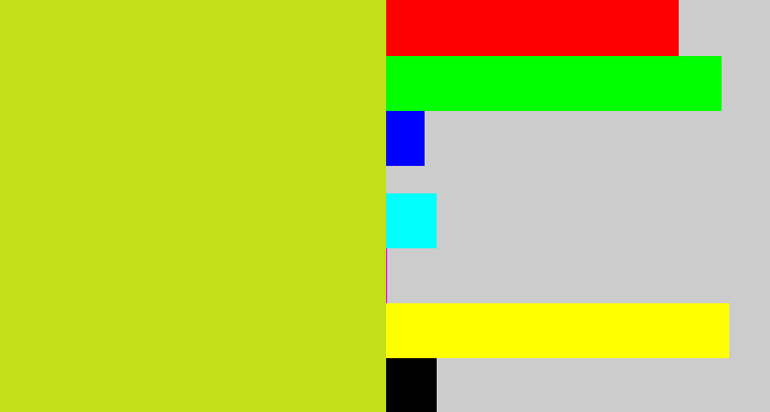 Hex color #c3df19 - yellowish green