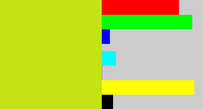 Hex color #c3e314 - yellowish green