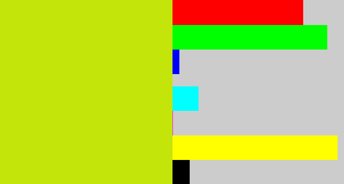 Hex color #c3e509 - chartreuse