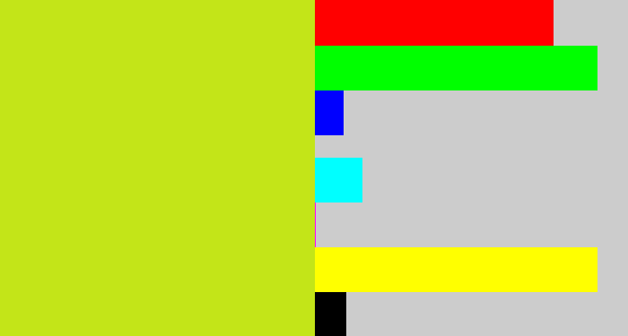 Hex color #c3e518 - yellowy green