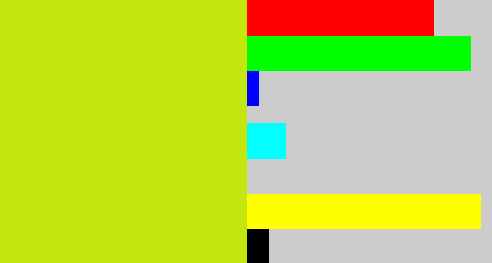 Hex color #c3e70c - chartreuse