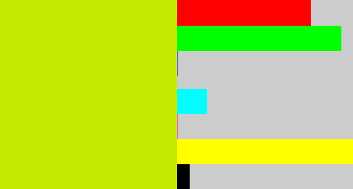 Hex color #c3ec00 - greeny yellow