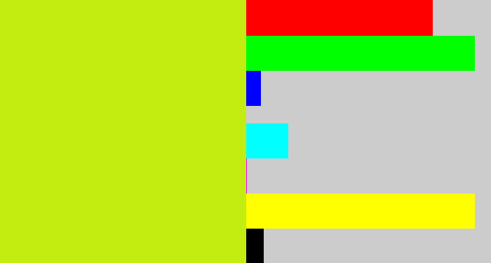 Hex color #c3ec10 - chartreuse