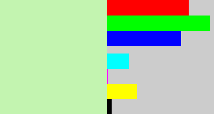 Hex color #c3f4b0 - pale green