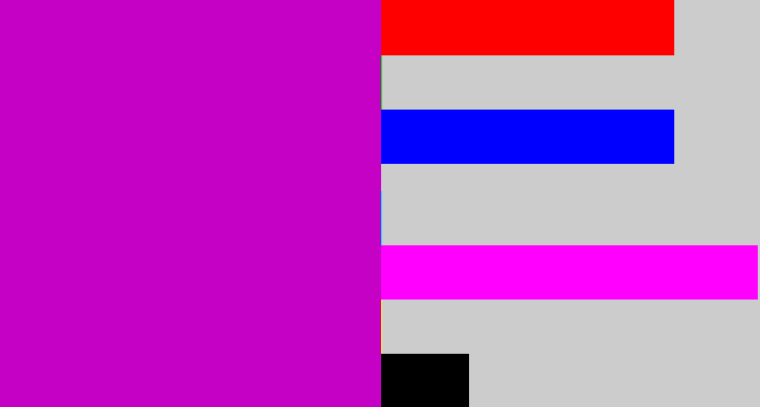 Hex color #c401c4 - vibrant purple