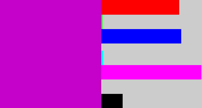 Hex color #c402c9 - vibrant purple