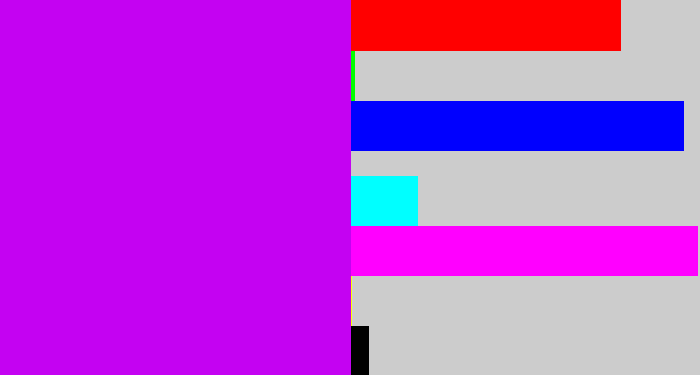 Hex color #c402f2 - hot purple