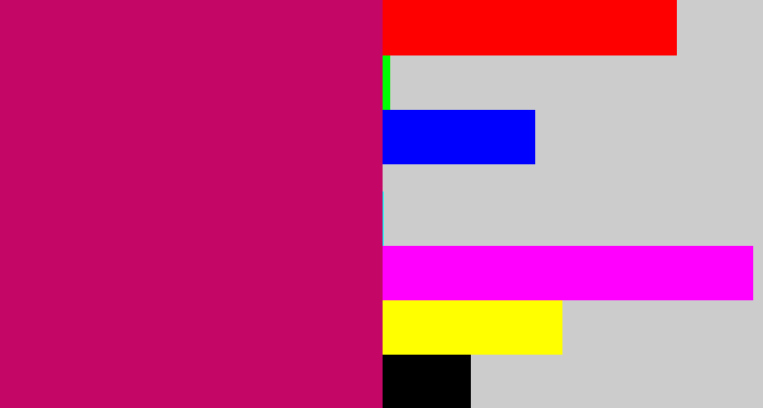 Hex color #c40667 - deep pink