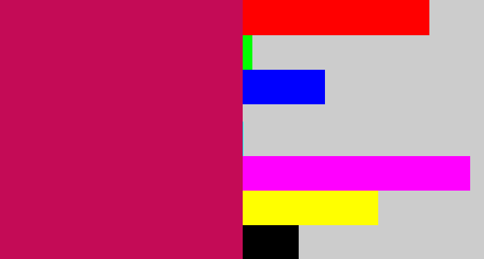 Hex color #c40b56 - deep pink