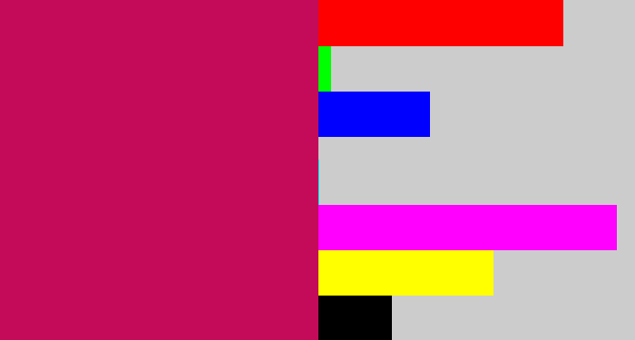 Hex color #c40b59 - deep pink