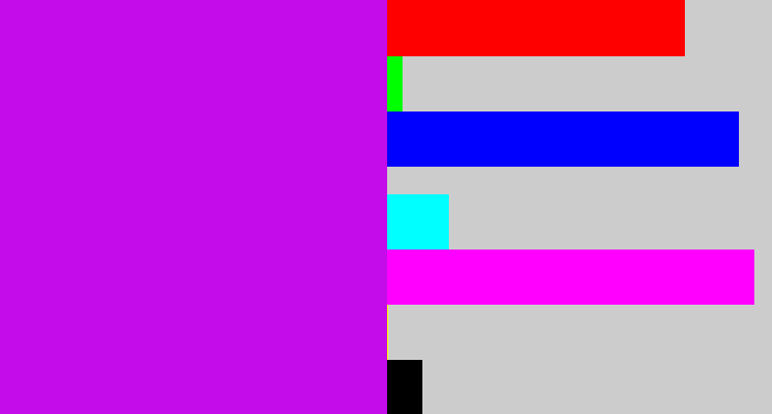 Hex color #c40be9 - hot purple