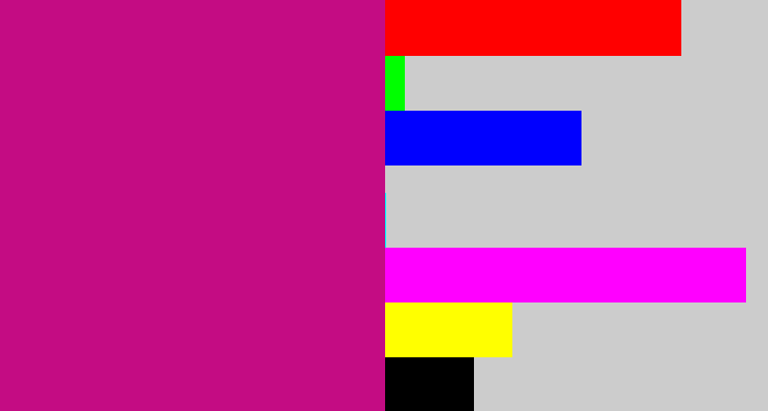 Hex color #c40c83 - magenta