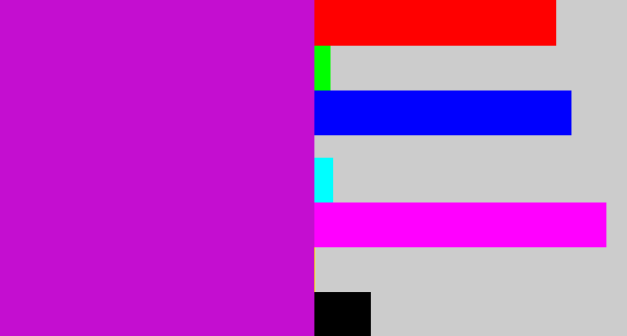 Hex color #c40ed0 - vibrant purple