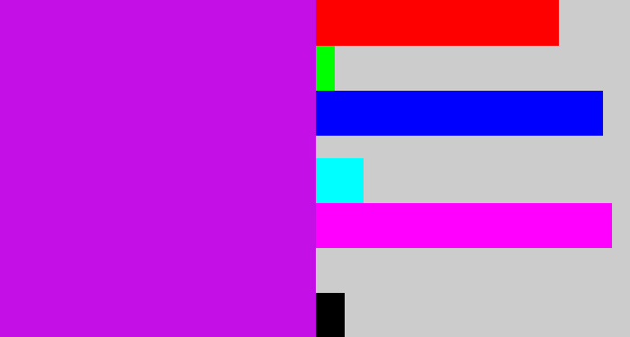 Hex color #c40fe7 - hot purple