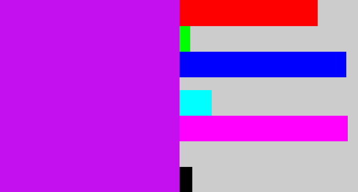 Hex color #c40fee - hot purple